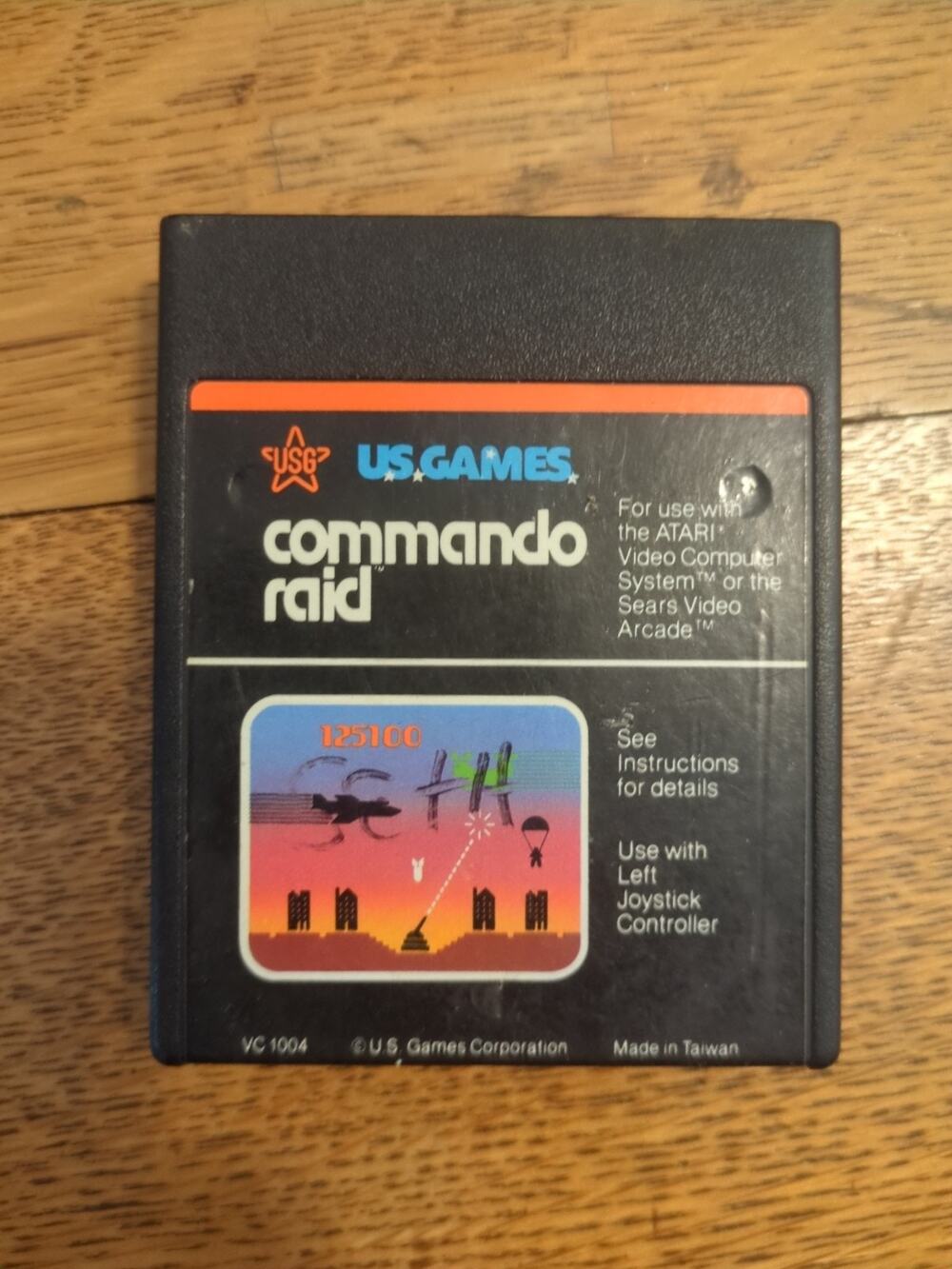 Commando Raid Video Game For Atari 2600 Game Console, 1982 Cartridge Only